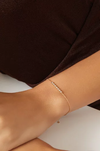 سوار بحلي مستديرة مرصعة بالماس ذهب عيار 18