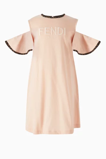 Logo Dress in Cotton