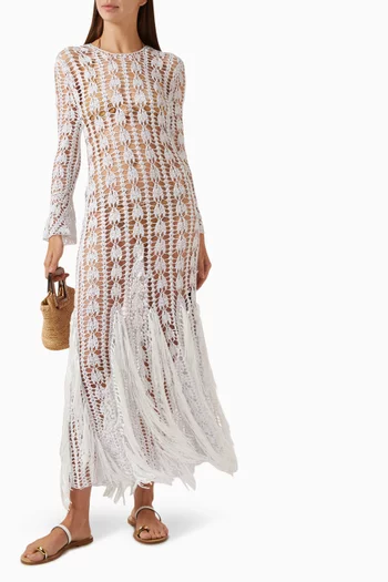 Boticelli Maxi Dress in Crochet Knit