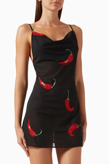 Galli Mini Dress in Mesh