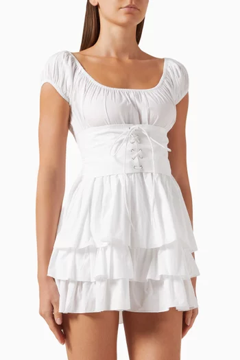 Marine Corset Mini Dress in Cotton