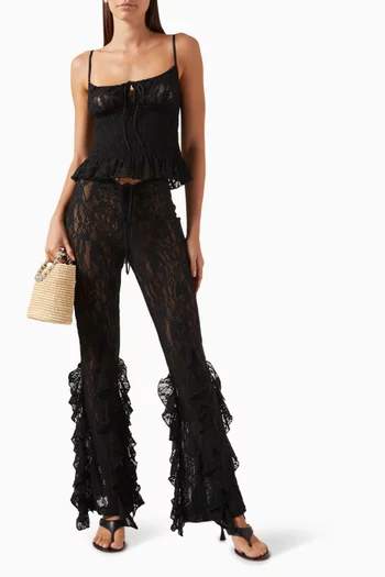 Ruffle Pants in Lace