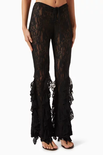 Ruffle Pants in Lace