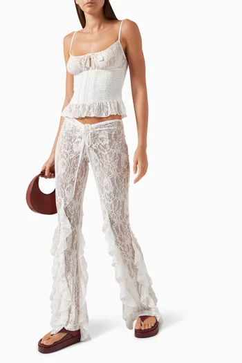 Ruffle Pants in Lace