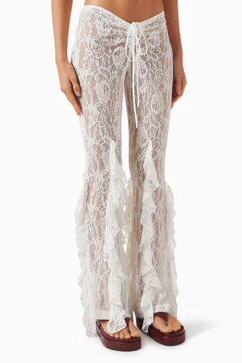 Ruffle Pants in Lace