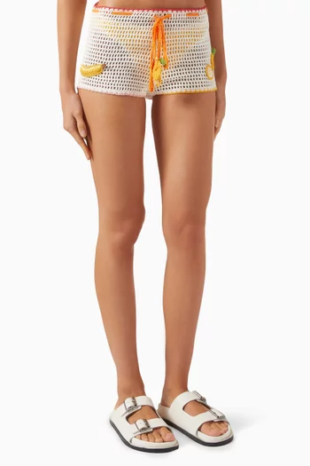 Tutti Frutti Shorts in Crochet Knit
