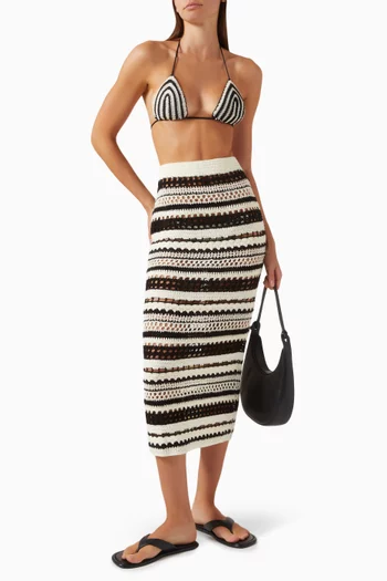 Riviera Maxi Skirt in Crochet Knit