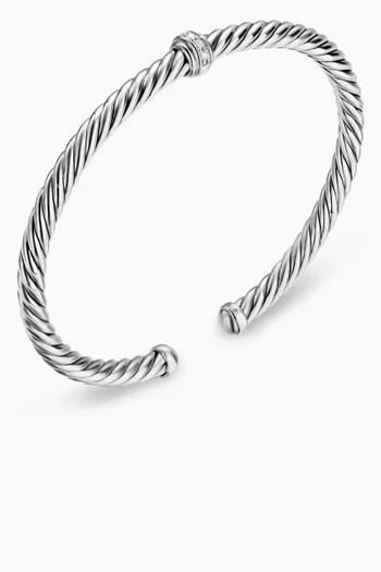 Cablespira® Diamonds Flex Bracelet in Sterling Silver