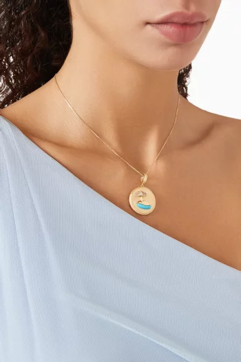 Vacation Charm Necklace in Diamond & 18kt Gold