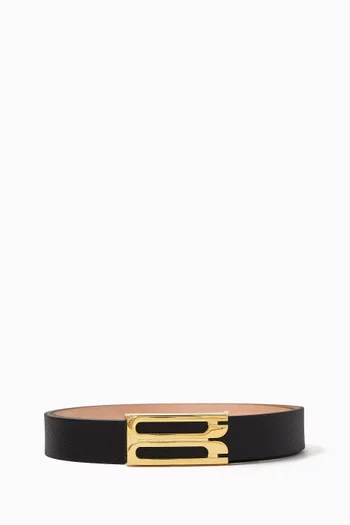 Frame Belt in Grained Leather