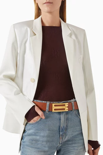 Jumbo Frame Belt in Leather