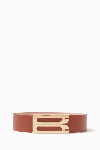 Jumbo Frame Belt in Leather
