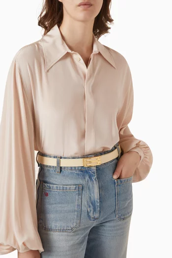 Micro Frame Belt in Leather