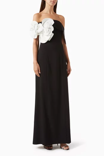 Off-shoulder Flower Dress