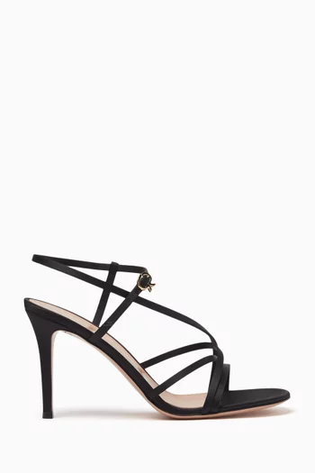Strappy Sandals in Crepe Satin
