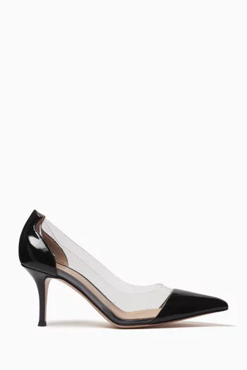 Plexi 70 Pumps in Leather & PVC