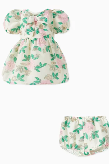 Rose Garden Dress & Bloomers in Organza