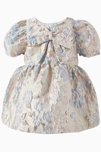 Floral Dress & Bloomers Set in Jacquard