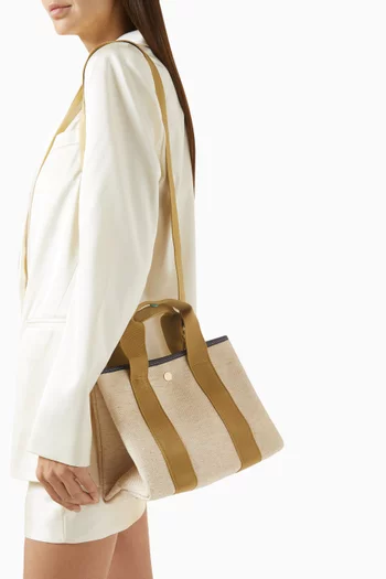 Small Traversée Tote Bag in Linen Canvas