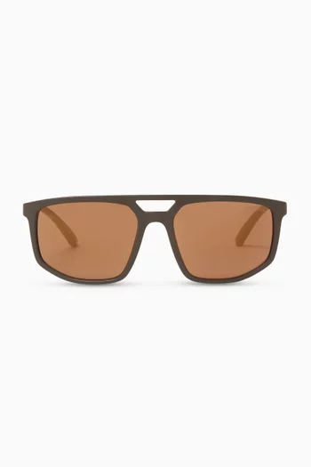 Aviator Sunglasses in Bio-based Nylon Fibre