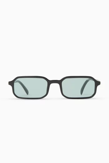 Rectangular Sunglasses in Bio-acetate