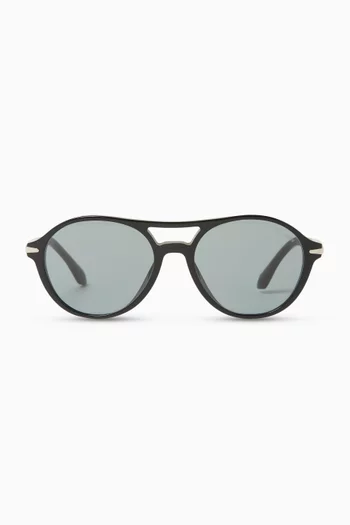 Round Sunglasses in Acetate