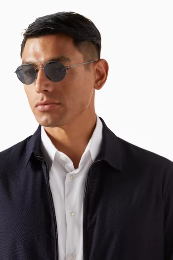 Round Sunglasses in Metal