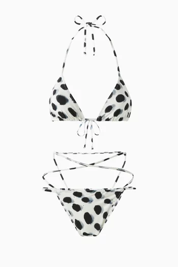Criss Cross Bikini Set in Poly Lycra