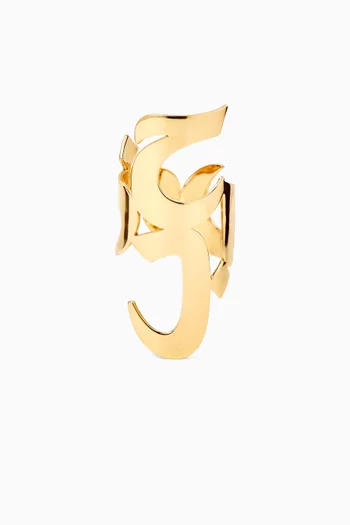 Oula Letters Ring in 18kt Gold
