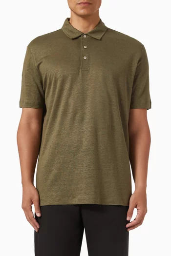 x Beckham Parris Polo Shirt in Linen