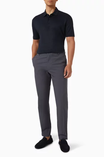 x Beckham Parris Polo Shirt in Linen