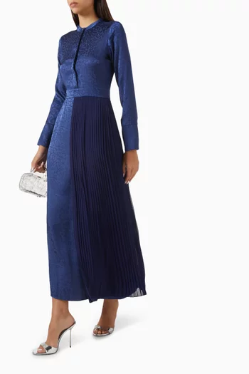 Pleated-detail Dress in Chiffon