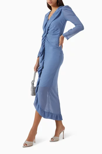 Printed Frill Dress