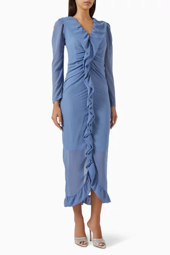 Printed Frill Dress