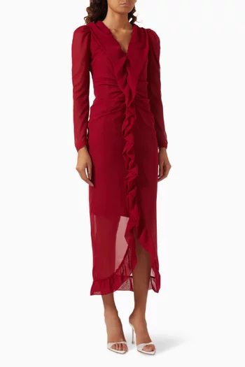 Printed Frill Dress