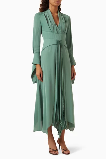 Geometric-print Dress in Satin