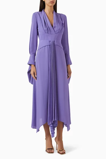 Geometric-print Dress in Satin