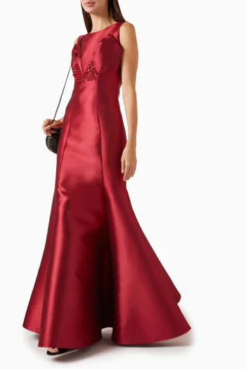 Bead-embellished Fishtail Dress
