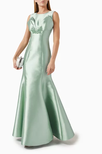 Bead-embellished Fishtail Dress