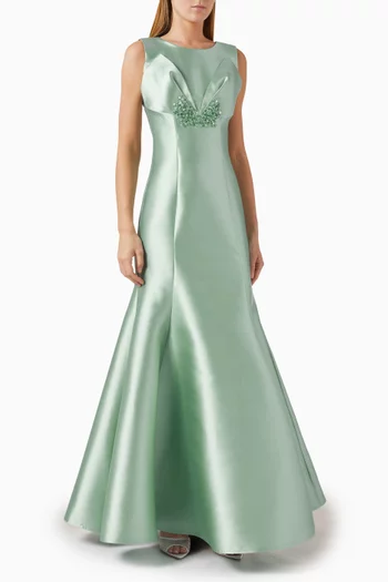 Bead-embellished Fishtail Dress