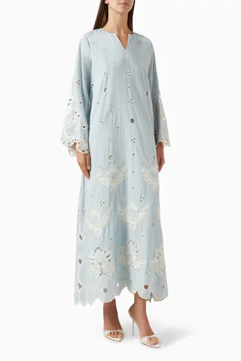 Broderie Anglaise Kaftan in Cotton