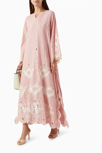 Broderie Anglaise Kaftan in Cotton