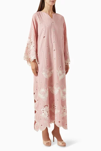 Broderie Anglaise Kaftan in Cotton