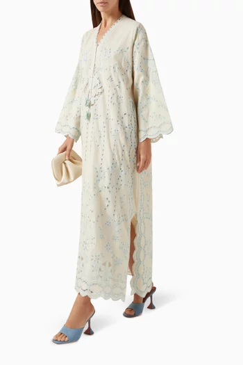 Broderie Anglaise Kaftan in Cotton