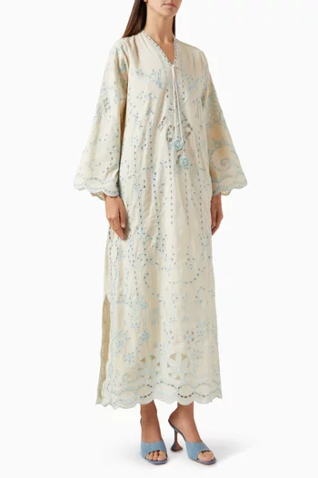 Broderie Anglaise Kaftan in Cotton