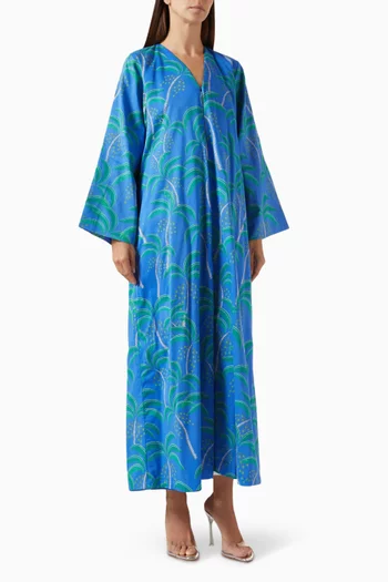 Printed Abaya in Cotton