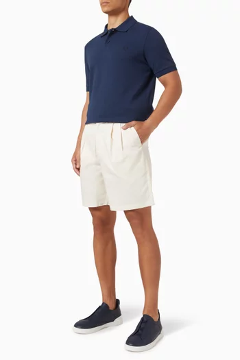 Tennis Shorts in Cotton Twill