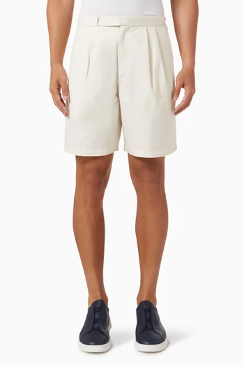 Tennis Shorts in Cotton Twill