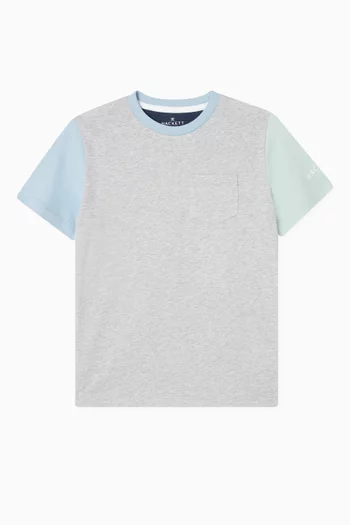 Colour-block T-shirt in Cotton-jersey