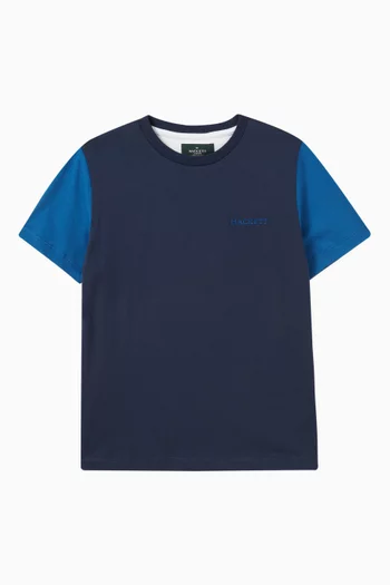 Colour-block T-shirt in Cotton